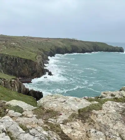 Mayon Cliff Ship Wreck in Penzance, England