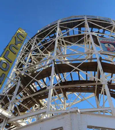 The Cyclone Roller Coaster in Brooklyn, New York