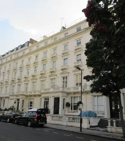 The Lie of Leinster Gardens in London, England