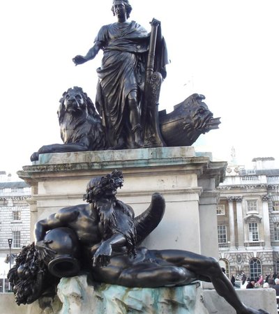 George III and the River Thames in London, England