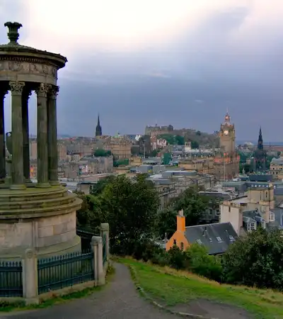 Calton Hill in Edinburgh, Scotland