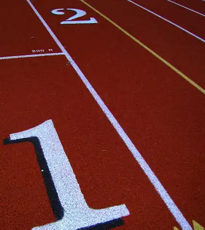 Running track in London, England
