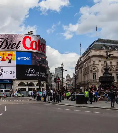 Piccadilly Circus in London, England