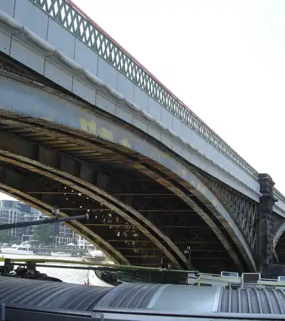 Battersea Railway Bridge in London, England