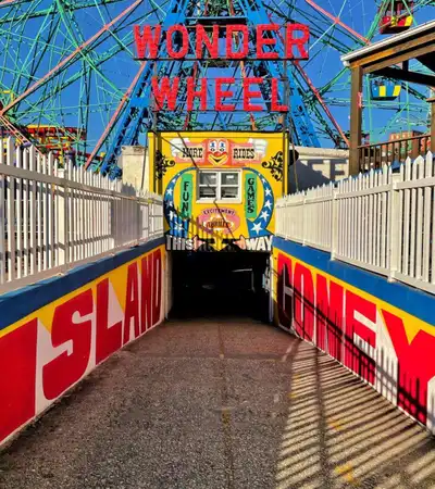 Deno's Wonder Wheel Amusement Park in Brooklyn, New York