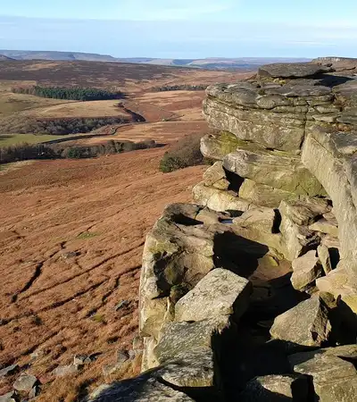 Stanage Edge in Hope Valley, England