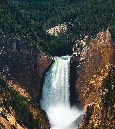 Lower Falls of the Yellowstone River in Yellowstone National Park, Wyoming