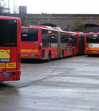 Ash Grove Bus Garage in London, England