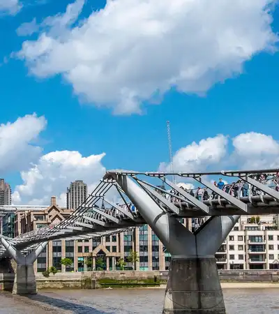 Millennium Bridge in London, England