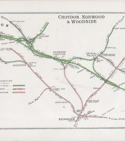 Woodside and South Croydon Joint Railway in London, England