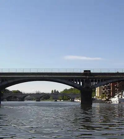 Kingston Railway Bridge in London, England
