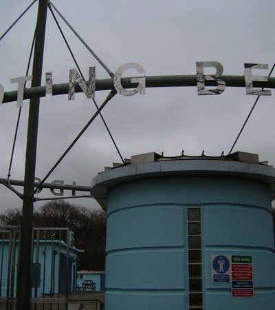 Tooting Bec Lido in London, England