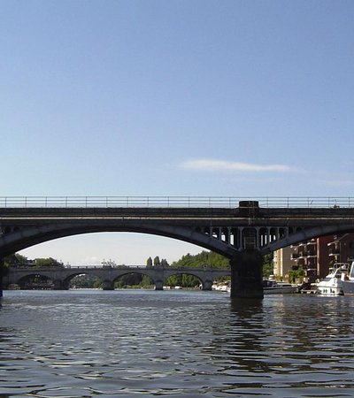 Kingston Railway Bridge in London, England