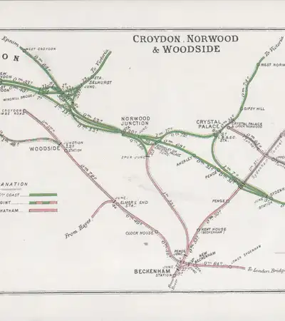 Woodside and South Croydon Joint Railway in London, England