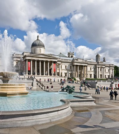 Trafalgar Square in London, England