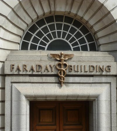 Faraday Building in London, England